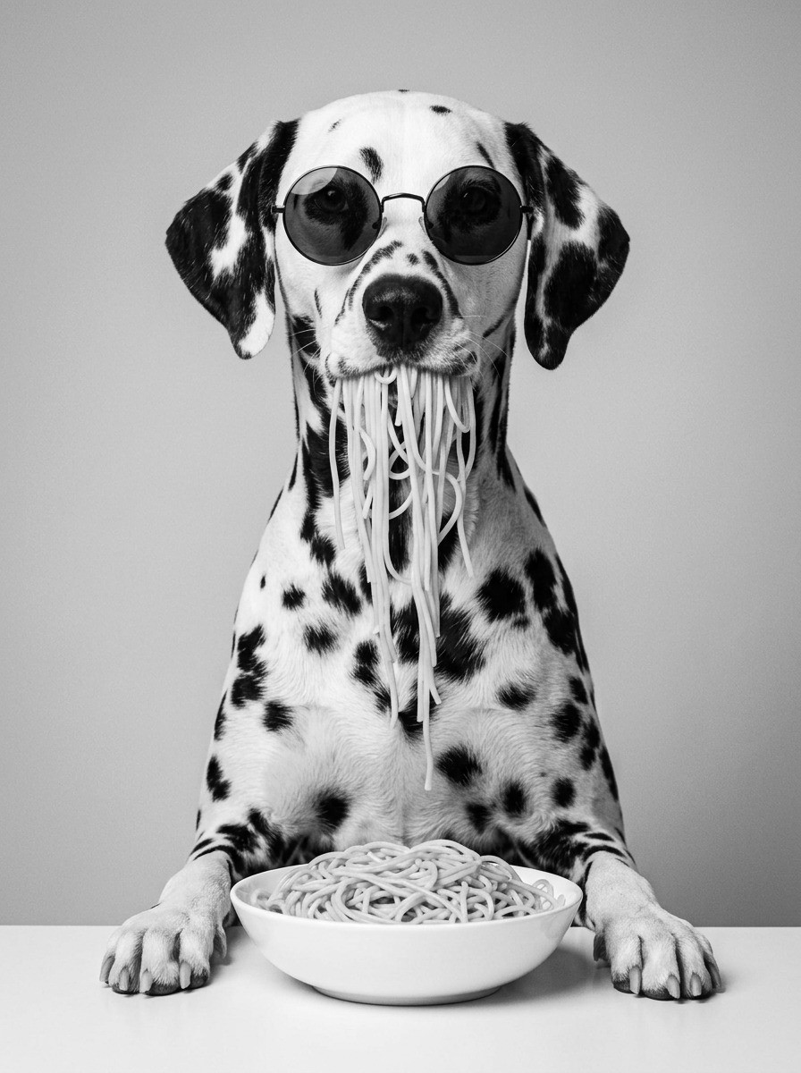 Ritratto di un cane in stile Set cucina, esempio FaunoArt